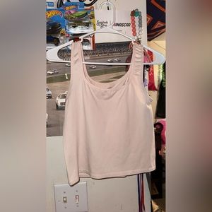 light pink cropped tank top